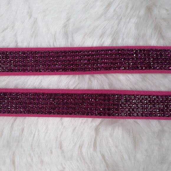 Victoria’s Secret Very Sexy Double Strap Thong Pink Lace Shiny Straps Sz.L NWT - Picture 3 of 6